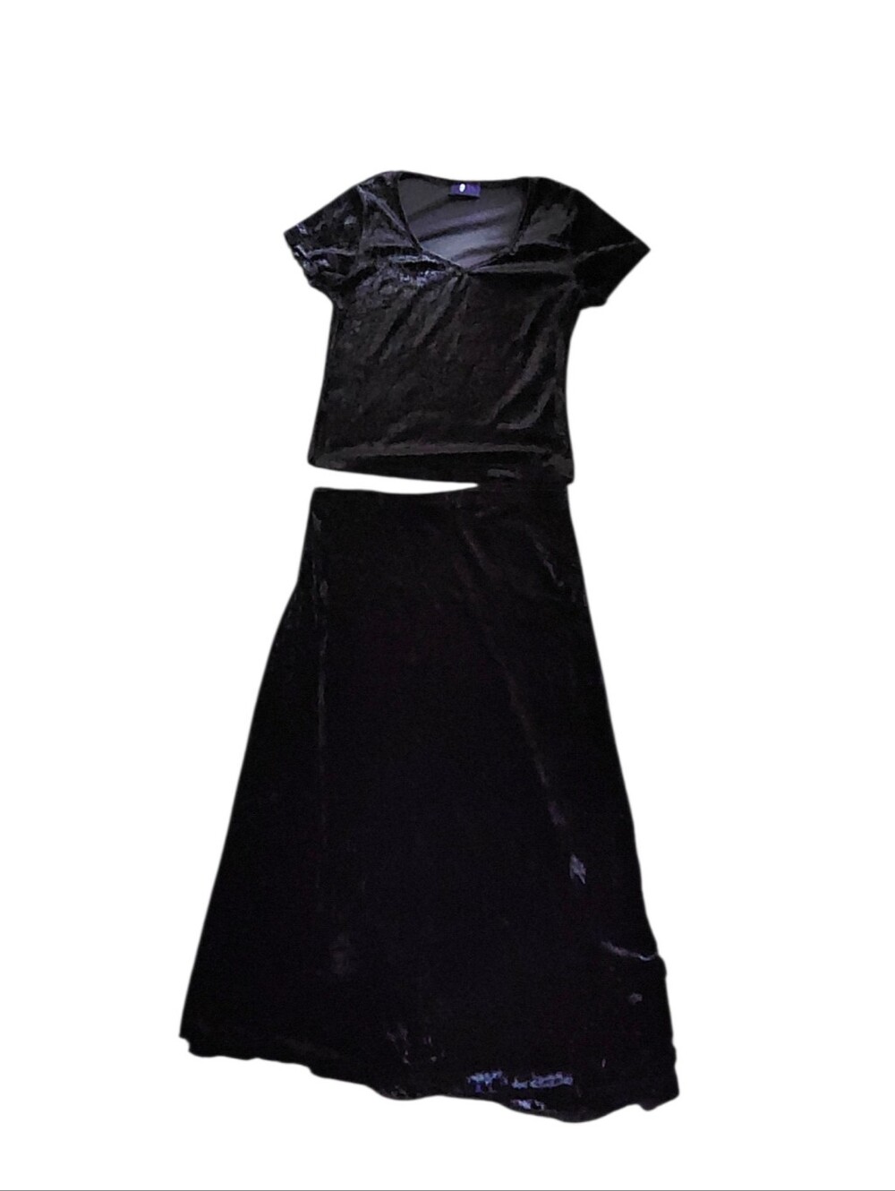 Vinatge Morbid Threads Velvet Skirt Set Size L